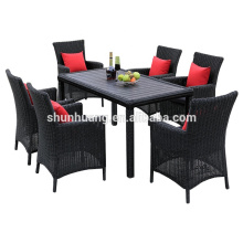 wicker furniture dining sets PE rattan outdoor aluminum chair